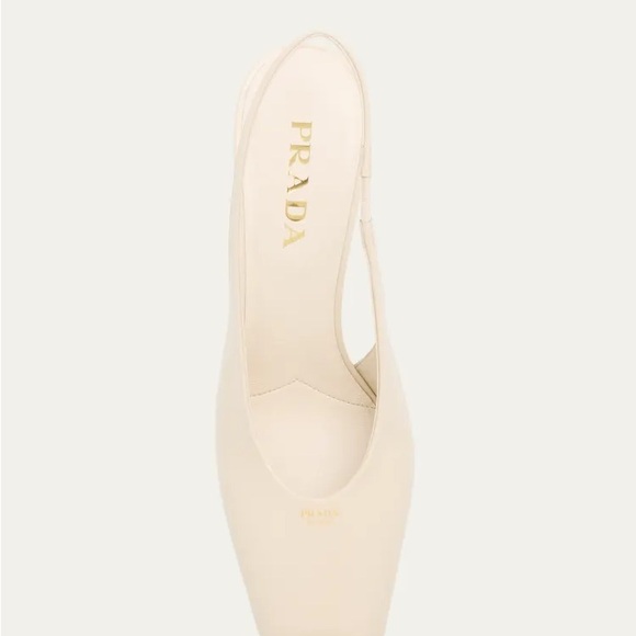 Prada Cream Slingback Heels - Picture 4 of 4